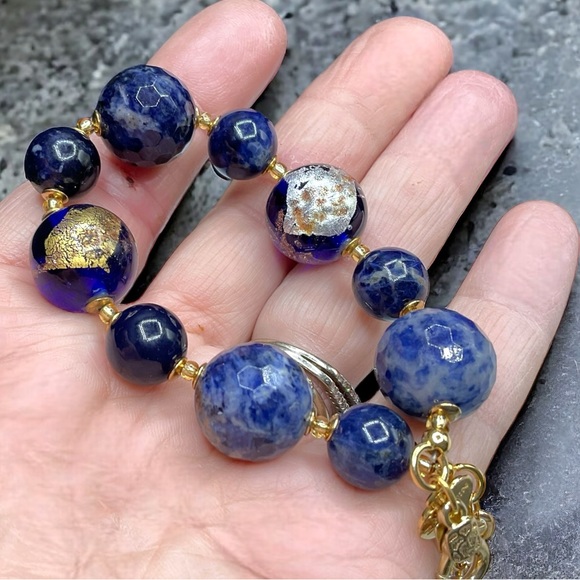 🌺Zecchin Lapis & Murano Glass Bracelet - Picture 7 of 11